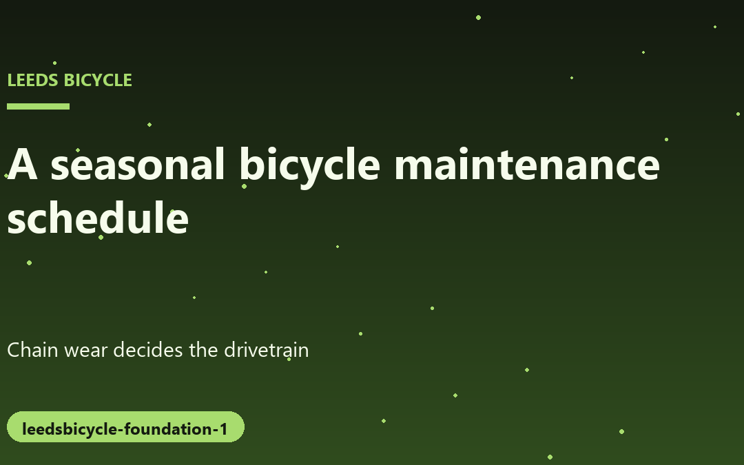 A Seasonal Bicycle Maintenance Schedule