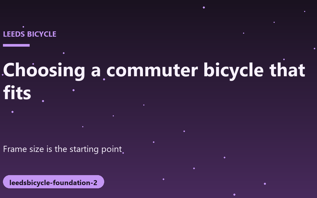 How to Choose a Commuter Bicycle That Fits